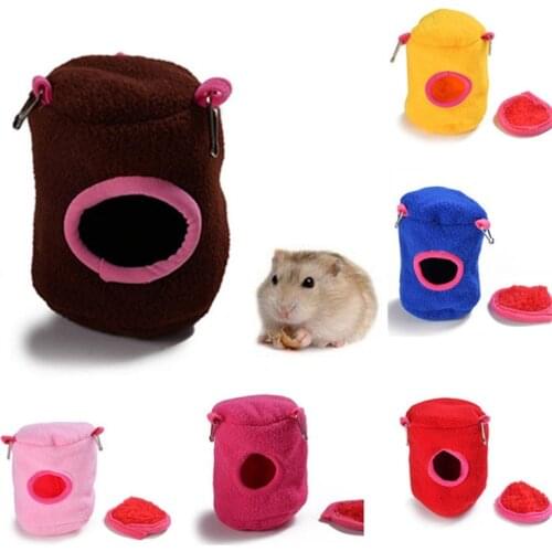 Plush Small Pet House Squirrel Hamster Cage Hammock Hanging Tree Beds Guinea Pig Living Nest Cotton Hamster House Chinchilla
