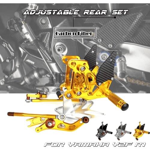 Motorcycle CNC & Carbon Fiber Footrest Rear Sets Adjustable Rearset Foot Pegs for MV Agusta F3 675 800 2012-2017 2016
