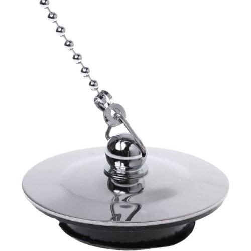 Bathtub Drain Plug With Chain Sink Basin Water Stopper For Bathroom Kitchen Plated Drop Shipping