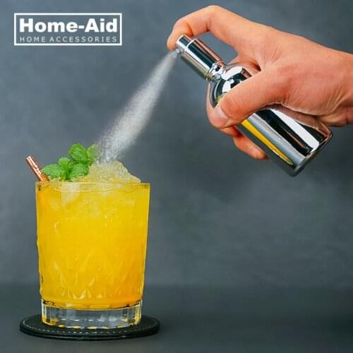 Silver & Golden Plated Glass Bitters Spray & Flame Cocktail Spray Bottle Wine Cocktail Bartender Glass Sprayer Bar Tools