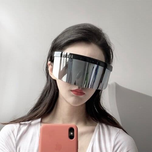 Rexxar 2020 New Fashion Sunglasses Women Men Brand Design Goggle Sun Glasses Big Frame Shield Visor Men Windproof Glasses UV400