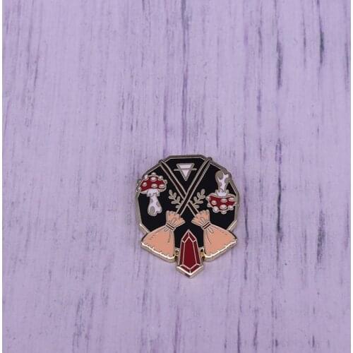 The Sorcerers Stone Brooms Mushrooms Lapel Pin Magic Badge For Fans Coat Scarf Sweater Badge