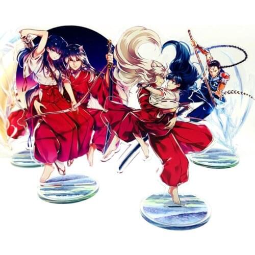 1pc 2020new Japanese Anime Inuyasha HF Acrylic Stand Figure Model Plate Holder Cake Topper Figure Toys for Kids Desktop Decor