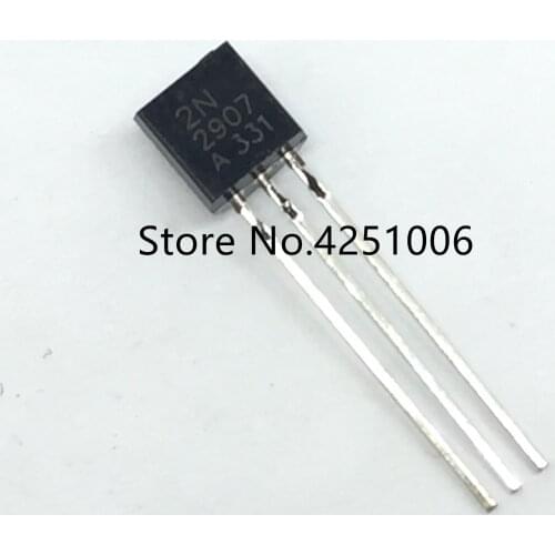 100 Pieces PNP Type Power Transistor 2N2907 0.8A 60V TO-92 Plug-in Amplifier Transistor