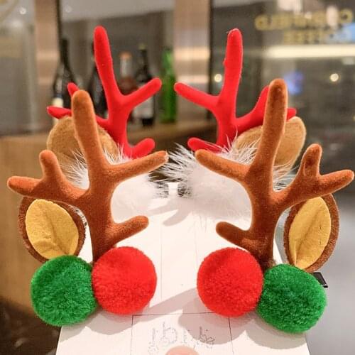 2pcs Cute Deer Ear Christmas Hairpins Barrettes Beautiful Deer Antlers Hair Clips Girls Hair Accessories Hair Bands Hairgrips