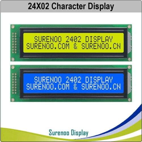 242 24X2 2402 Character LCD Module Display Screen LCM Blue Yellow Green with Backlight