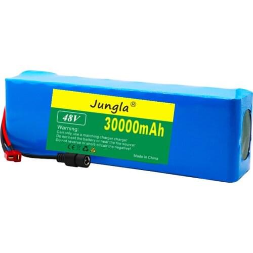 New 48V 30Ah 1000watt 13S3P 18650 Battery Pack 54.6v E-bike Electric bicycle battery Scooter with 25A discharge BMS