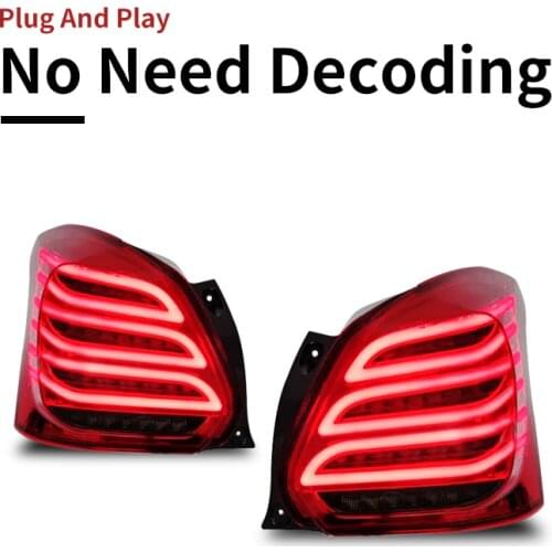 Car LED Tail Light Taillight For Suzuki Swift 2017 2018 2019 Rear Fog Lamp + Brake Light + Reverse + Dynamic Turn Signal