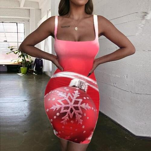 Giyu Brand Christmas Dresses Women New Year Sundress Snowflake Bodycon Dress Couples Vestido Sexy Womens Clothing Summer Beach