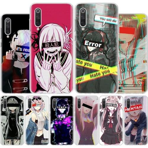 Anime Aesthetic Senpai sad Cover Phone Case For Xiaomi Note 10 Mi 11 9 8 CC9 5X 6X 9T 10T A3 Poco X3 NFC F1 Pro Lite + Coque A1