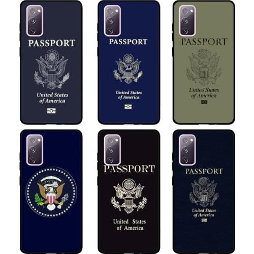 American Passport For Samsung S20 FE S10e S8 S9 S10 Plus Case For Galaxy Note 20 Ultra Note 10 Plus Cover