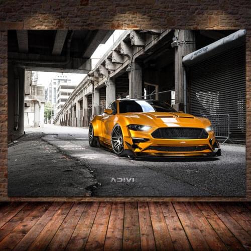 Ford Mustang GT Fastback Canvas Painting Posters and Prints Home Decoration Wall Art Cuadros for Living Room Bedroom Unframed