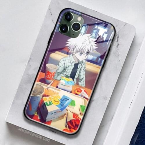 Killua Zoldyck Aesthetic HxH Soft Silicone Glass for iPhone SE 6 6s 7 8 Plus X XR XS 11 12 Mini Pro Max Phone Case Cover Shell