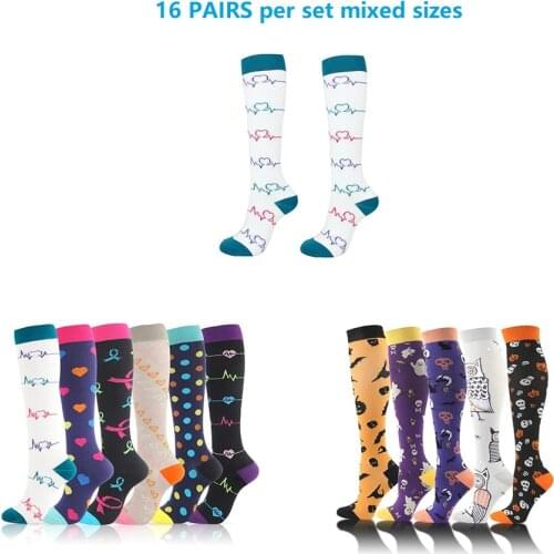 Compression Socks Drop Shipping 16 Pairs Per Set Compression Socks Compression Sport Stocking Dropshipping
