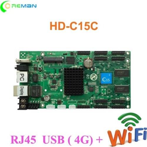 LED Display Controller HD C15C 384*320 Dots Led Card 4GB Memory P4.81P4 Outdoor Light Pole Full Color Led Screen