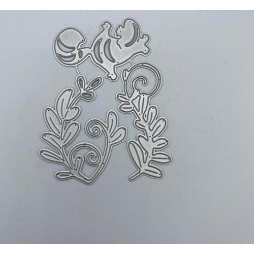 Green leaves and flowers Metal Cutting Dies Stencils Scrapbooking Decorative Embossing Folder Carbon Steel Paper Card DIY