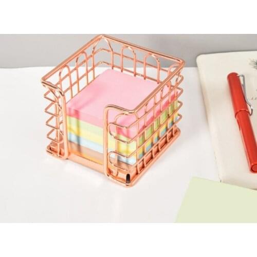 Multifunctional Hollow-out Metal Desktop Organizer Holders Nice Memo Pads Paper Holder Desk Organizer Holders for Office