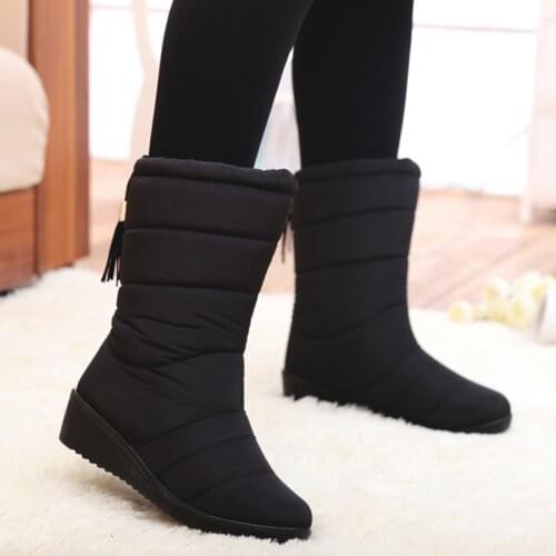 Fashion women boots winter boots women down snow boots shoes women winter warm shoes large size 44