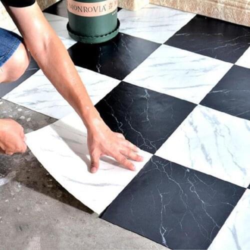 Marble Floor Sticker Self-adhesive Waterproof Non-slip Ground Wallpaper Living Room Bathroom Kitchen Wall Tiles Sticker