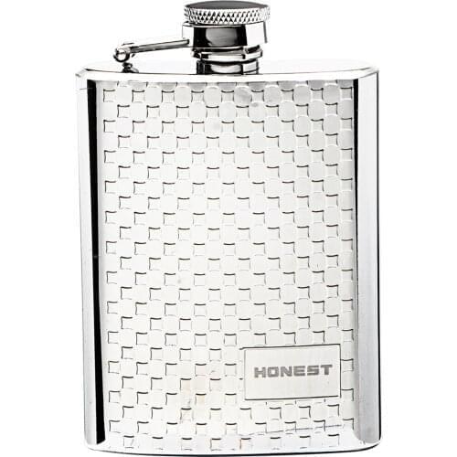 German technology stainless steel hip flask, flask for alcohol,4 ounces small squares design mini pocket bottle