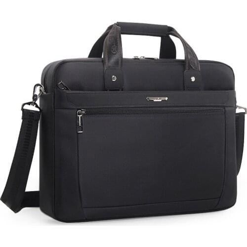 Rainproof Men Single Shoulder Hand-held Business Travel Laptop Computer Notebook Meeting Conference Documents Gift Handbag Bag