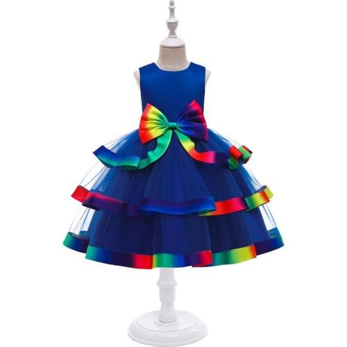 New Arrival Flower Girl Dresses For Weddings Vestidos Royal Blue Girls Lace First Communion Dresses For Girls