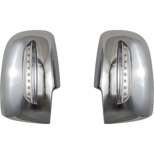 Novel style Car accessories 2PCS For Hyundai Santa Fe Santafe IX45 2008 ABS Chrome plated door mirror covers with LED