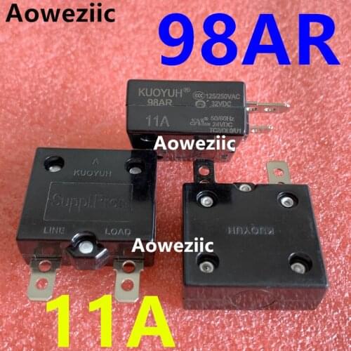 2Pcs KUOYUH 98AR 11A Breaker Automatic Reset Overcurrent Overload Protector Motor Protection Switch Leakage Protector Fuse