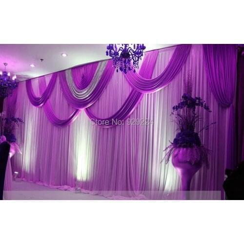 Luxury Wedding Backdrop with Beatiful Swag Wedding drape and curtain wedding decoration