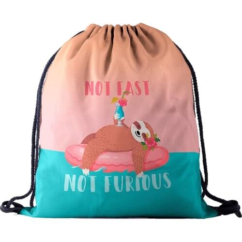 Backpack drawstring BAGS drawstring fashion 3D printing Animal travel softback men bags UNISEX Womens shoulder bag knapsack new