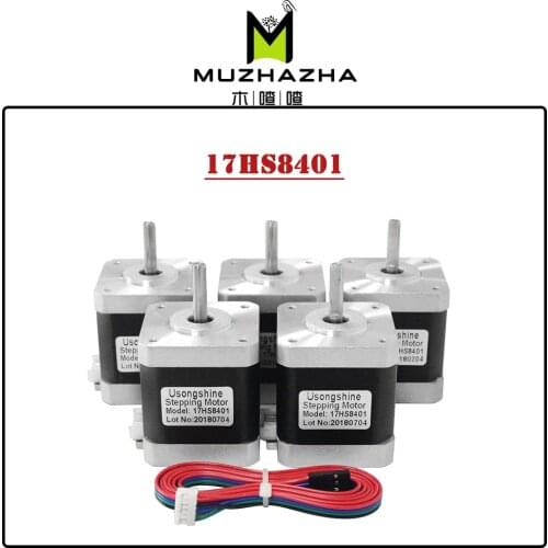 5PCS Nema17 Stepper Motor 48mm 42 motor Nema 17 motor 42BYGH 1.7A (17HS8401) motor 4-lead for 3D printer CNC XYZ