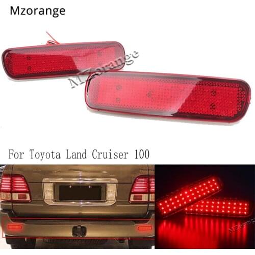 LED Rear Bumper Reflector Light For Toyota Land Cruiser 100 For Cygnus LX470 1991-2007 Warning light Brake Tail car accessories