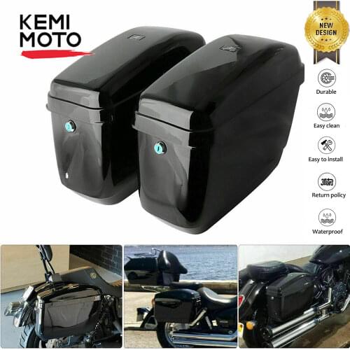 For Hraley Universal Hard Bags Hard Trunk Saddle Bags Luggage Brackets Luggage Bag Fit For Shadow Suzuki Kawasaki for Softail