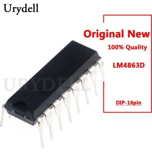 5pcs LM4863D LM4863 Dual 2.2W Audio Amplifier Plus Stereo Headphone Function DIP-16pin