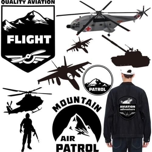 Military Aviation Sticker Air Force Patches on Clothes Iron-on Transfers for Clothing Thermoadhesive Patch Diy Mountain Applique