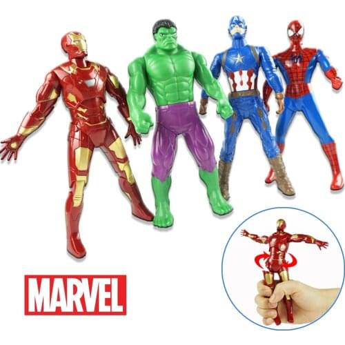 New Marvel Rotating Action Figure The Avangers Toys Model Rotatable ABS Figure Gifts, Spiderman,Captain America Toys Boys' Toy