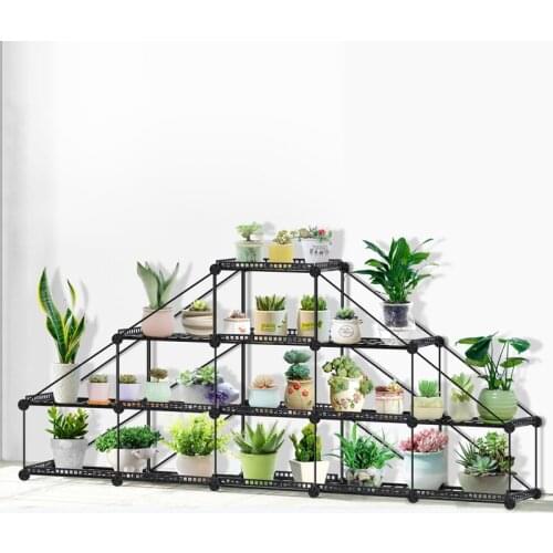Iron Meat Flower Rack Indoor Plant Stand Balcony Multi-storey Shelf Succulent Shelf Multi Munctional Book Shelf