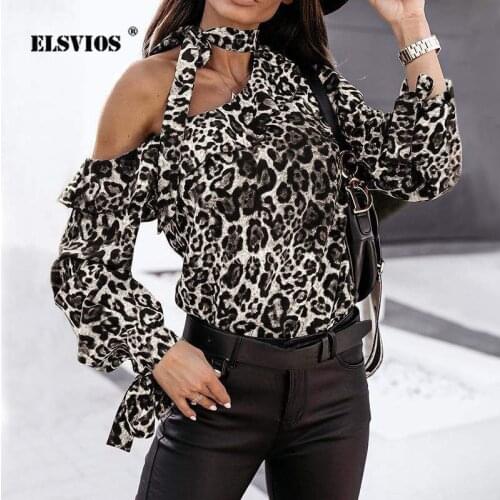 Elegant Commute Leopard Printed Blouse Lady Sexy Strapless Bowknot Long Sleeve Shirt Spring Autumn Casual Fashion Streetwear Top