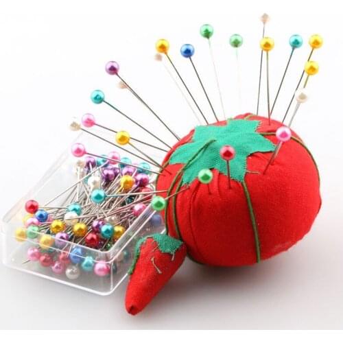 100Pcs/set 39mm Colorful Pearl Bead Needle Pins Positioning Marker Needles DIY Handmade Clothes Garment Pin Fixed Sewing Needles