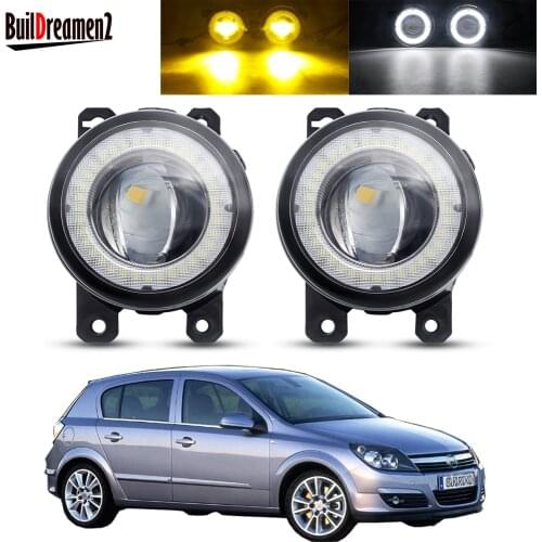 2 Pieces Car Angel Eye Fog Light Assembly LED Lens Fog Driving Lamp DRL 30W H11 12V For Opel Astra G H 1998-2010