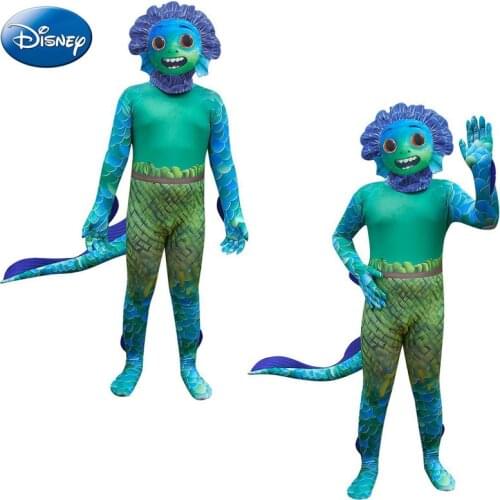 2021 Disney Luca Pixar Alberto Sea Monster Cosplay Costumes Childrens Fancy Costume Christmas Halloween Jumpsuit Kids Gifts