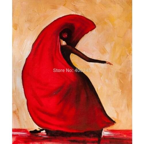 Abstract modern Oil painting Woman Canvas Art for Room Deocr Flamenco Dancer High quality hand painted