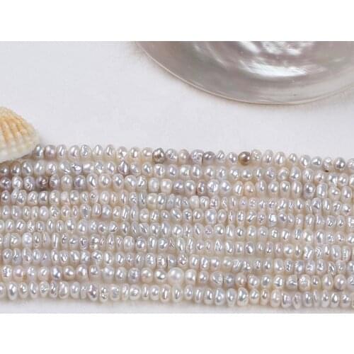 4-5mm natural white cultured freshwater loose reborn keshi pearls centre drilled hole beads strand