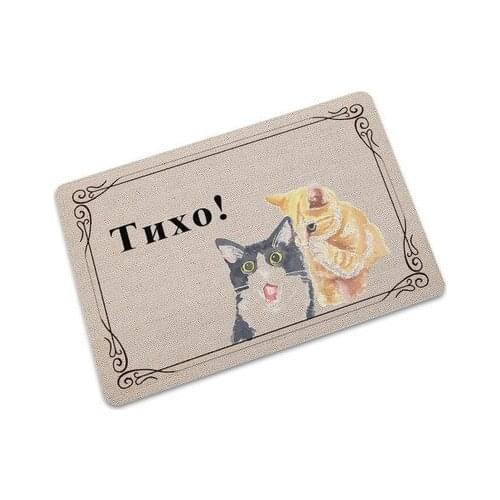 Cat Door Mat Entrance Carpet Custom Doormats Funny Entrance Floor Mat Non-slip Doormat Rubber Mat Rug