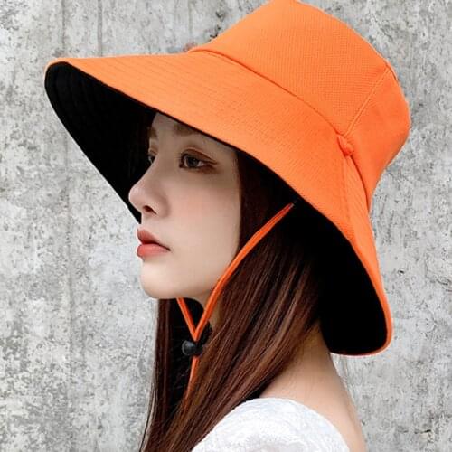 Double Side Wear Reversible Bucket Hat Wide Brim FishermanT Travel Hat In Summer Outdoor Cap Breathable Packable