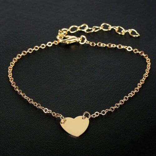 European and American fashion simple love heart heart bracelet anklet classical bracelet creative gift