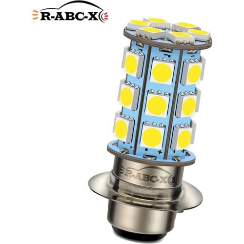 1PC 6VDC 12V 6-30V H6M P15D LED Motorcycle Headlight Bulbs Fog Light 27 5050SMD Lamp Scooter Moto Accessories Driving Lights