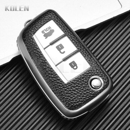 TPU Leather Type Car Key Case Cover Fob For Nissan Juke Xtrail Sunny Cefiro A32 qashqai J11 2021 Protector Shell Accessories