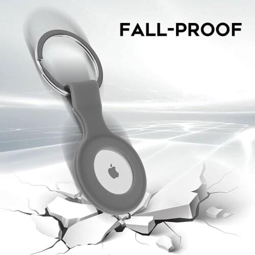Soft Silicone Case For Apple Airtags Locator Tracker Protective Sleeve Anti-Scratch Anti-Lost Shell With Keychain Ring Cover