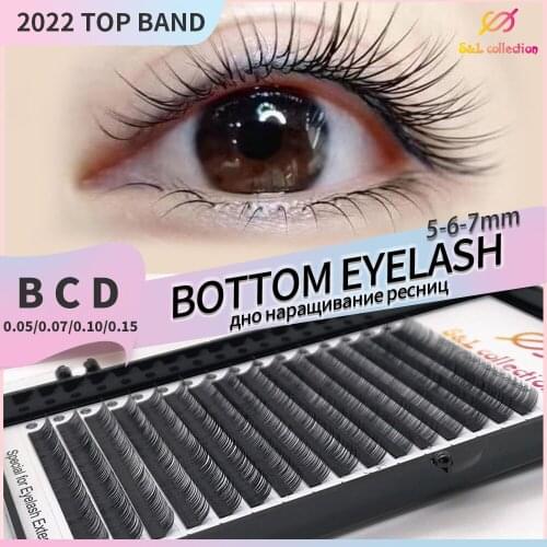 Bottom Lashes Under Eyelash Extensions 5mm 6mm 7mm Short Eyebrow Lower Lashes Makeup Maquillaje Cilios